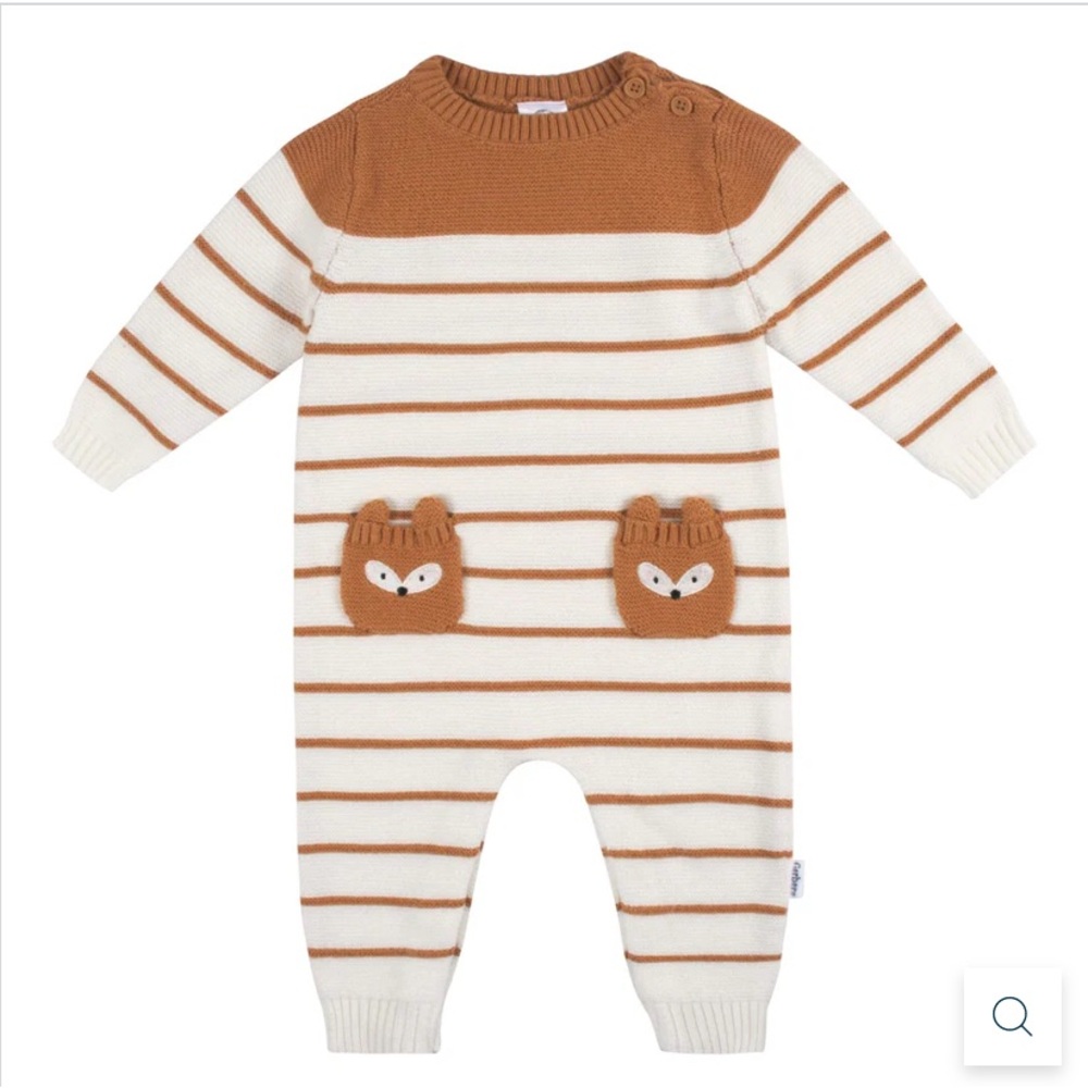 Baby Boys Fox Sweater Knit Romper. Gently used.